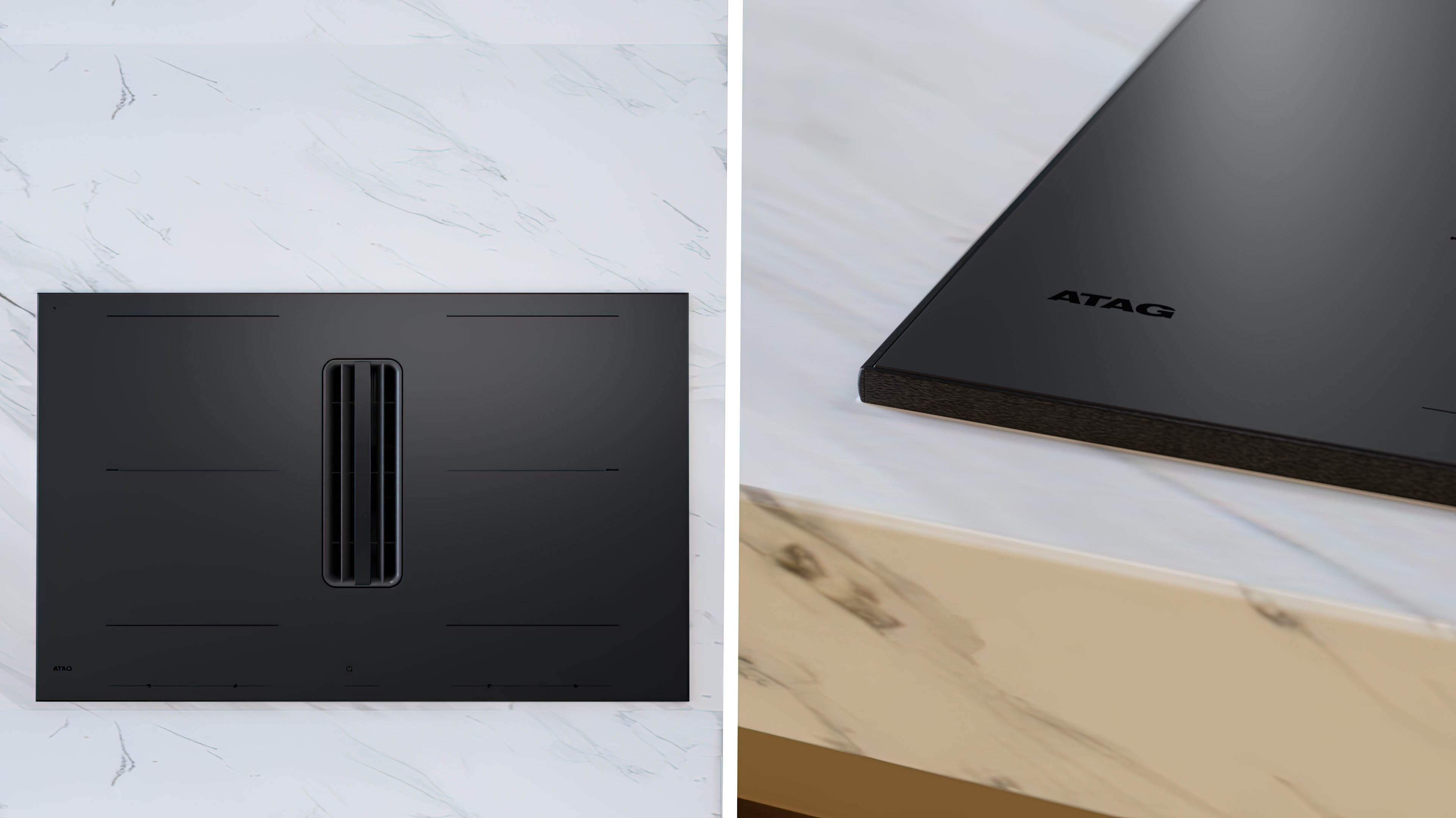 ATAG HIDD28472SV kookplaat met afzuiging - 83cm