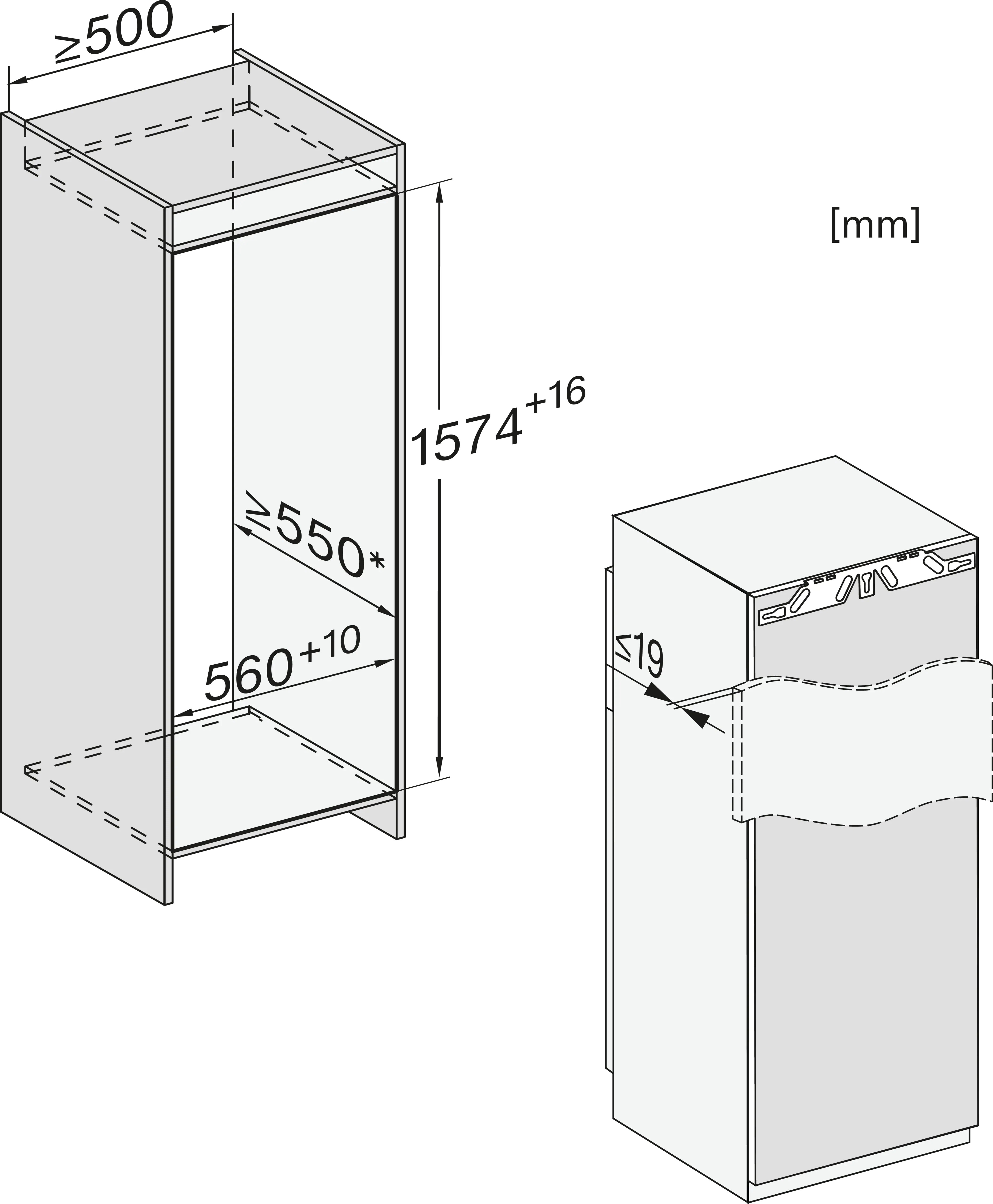 MIELE K7678D koelkast met vriesvak - 158cm