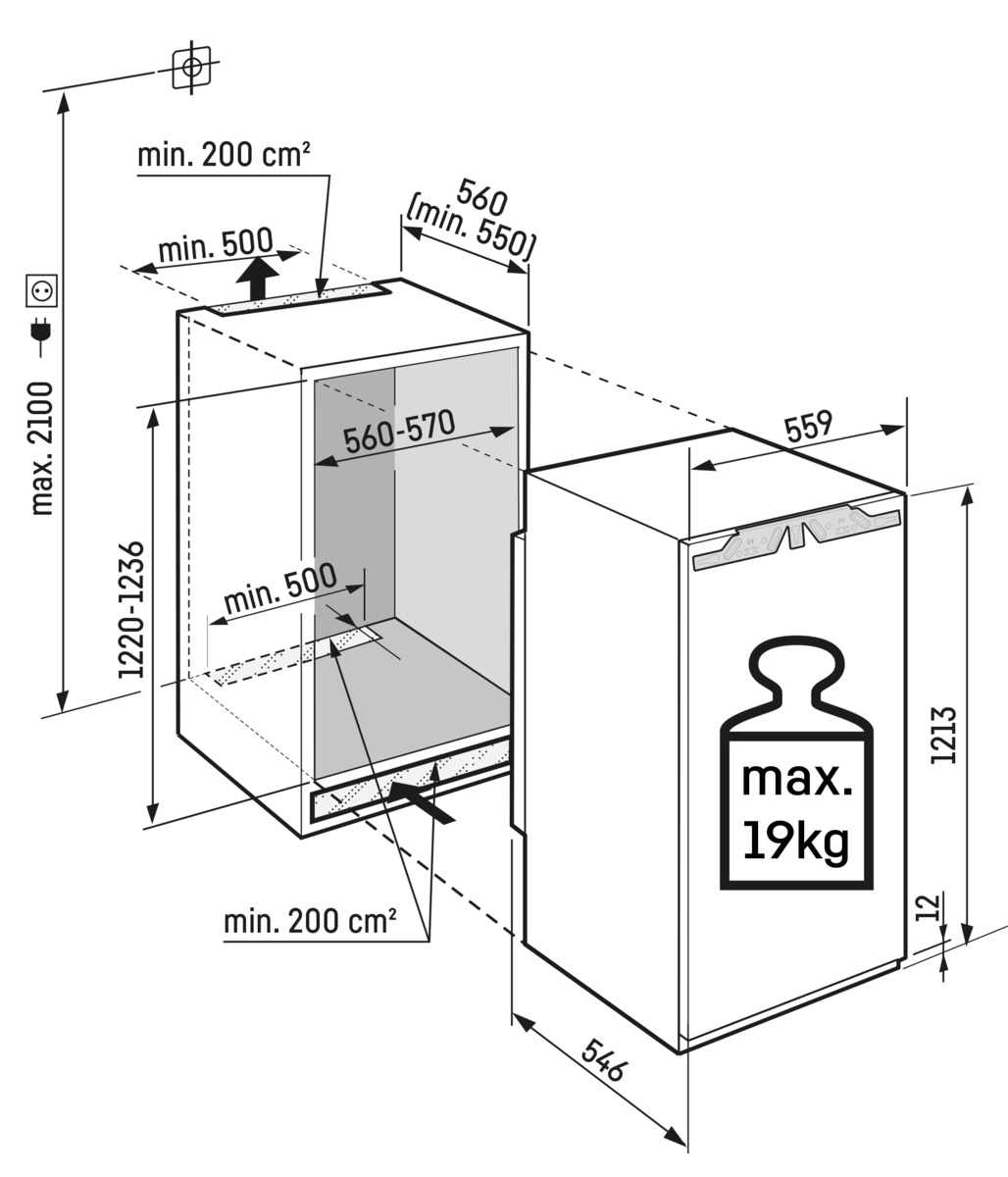LIEBHERR IRBAB417022617 koelkast zonder vriesvak - 122cm
