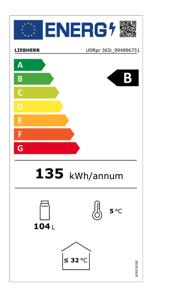 LIEBHERR UORPR365I20 onderbouw koelkast