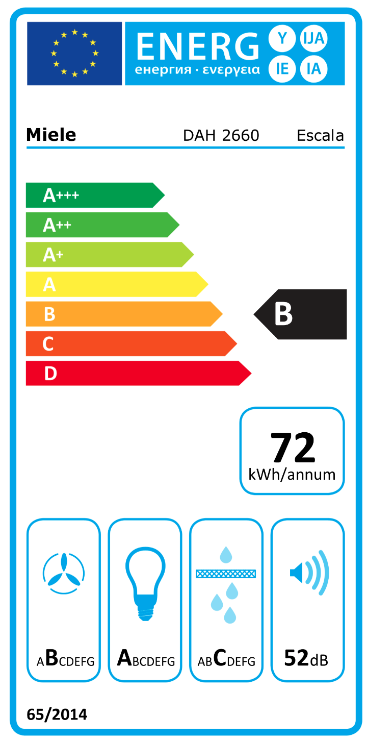 MIELE DAH2660OBSW headfree dampkap - 90cm