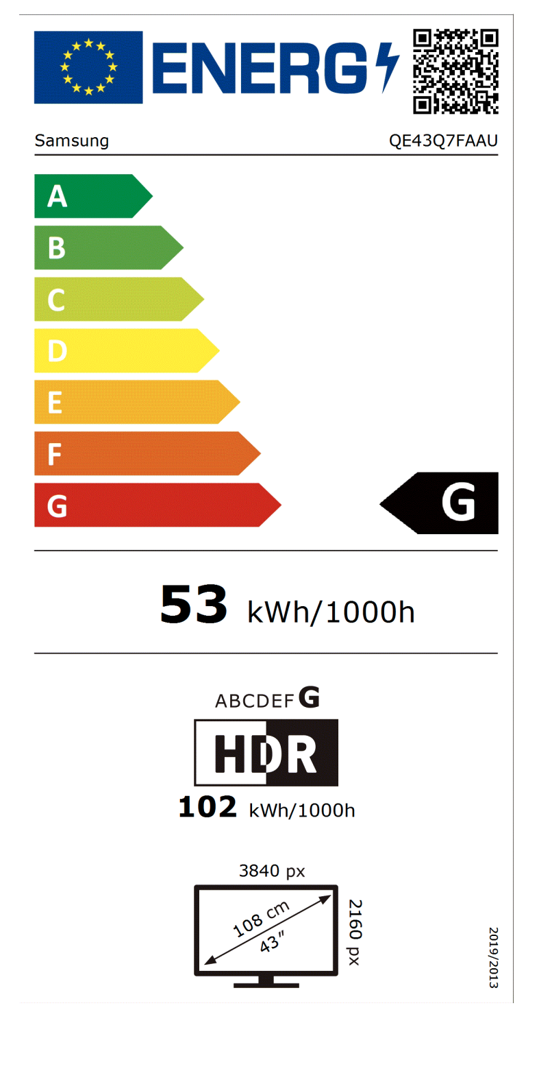 SAMSUNG QE43Q7FAAUXXN televisie 4K UHD - 43"