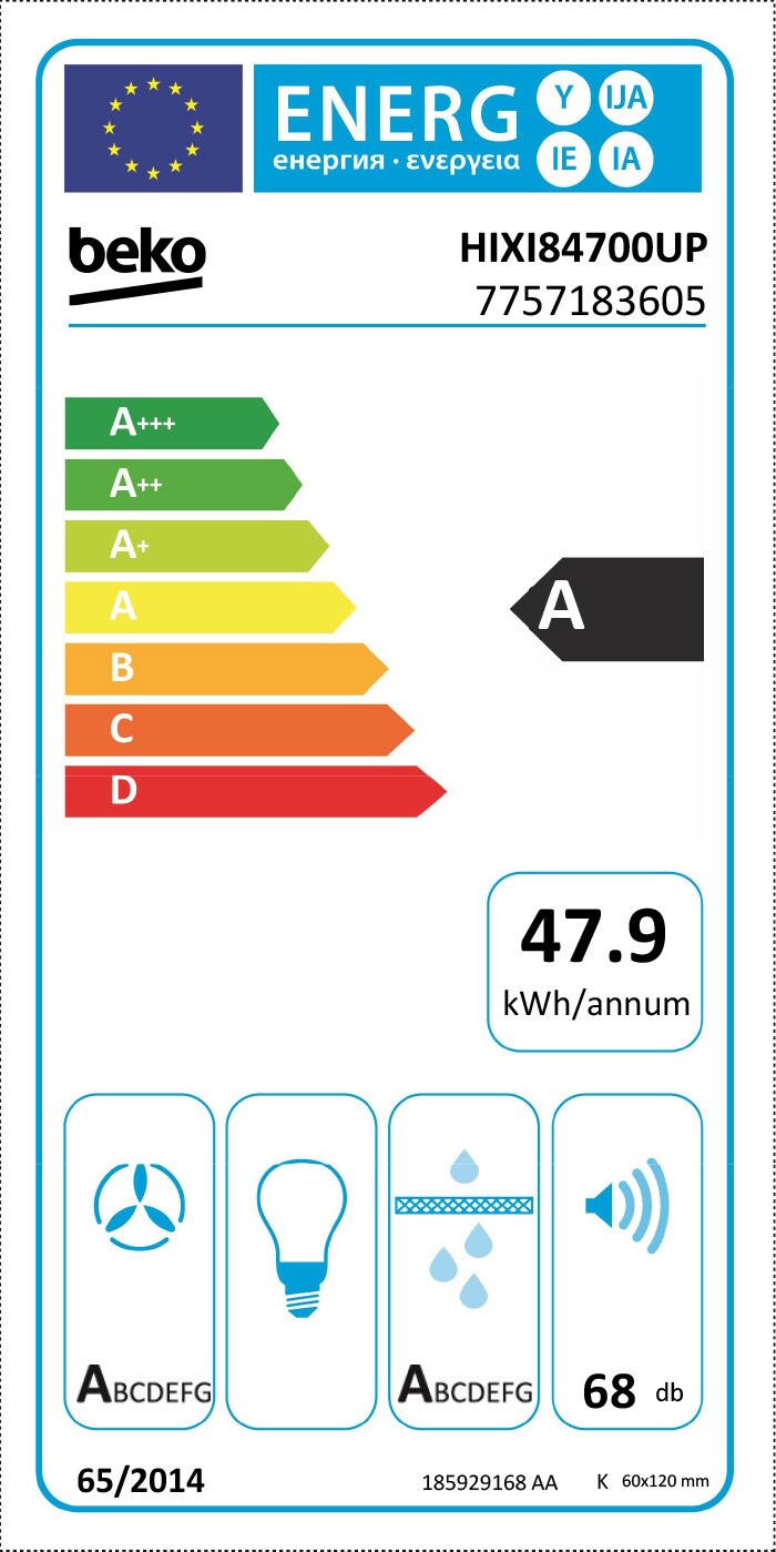 BEKO HIXI84700UP kookplaat met afzuiging - 80cm