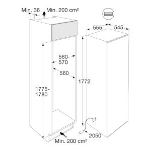 ATAG KD86178CN inbouw vriezer - 88cm