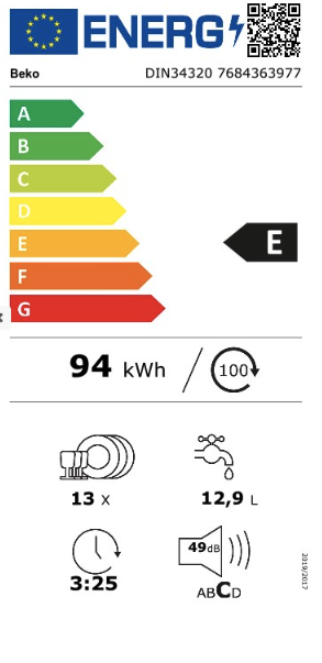 BEKO DIN34320 vaatwasser volledig integreerbaar BEKO DIN34320 vaatwasser volledig integreerbaar