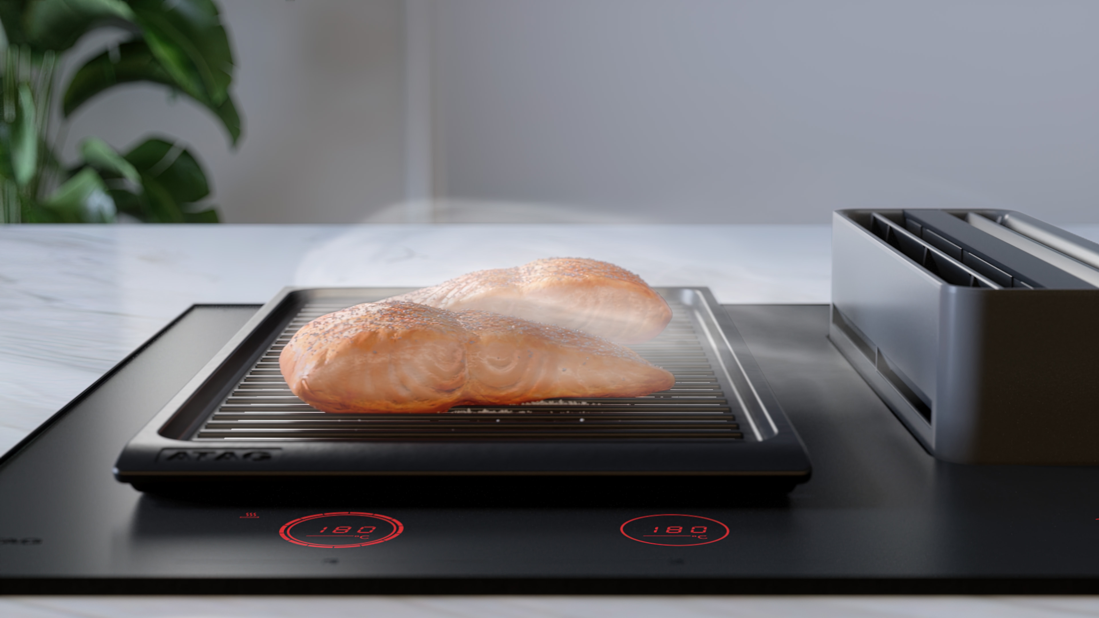 ATAG HIDD28472SVI kookplaat met afzuiging - 83cm