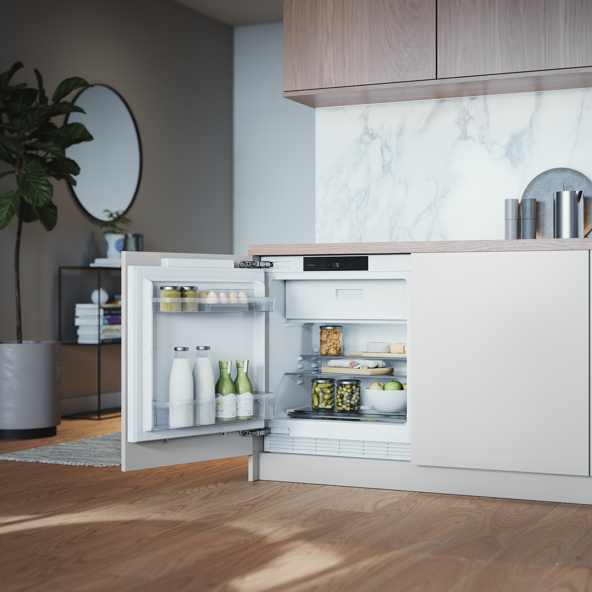 ATAG KU2590B onderbouw koelkast met vriesvak