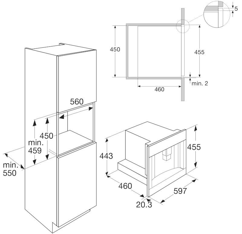 ATAG CM4574M inbouw koffiemachine - 45cm