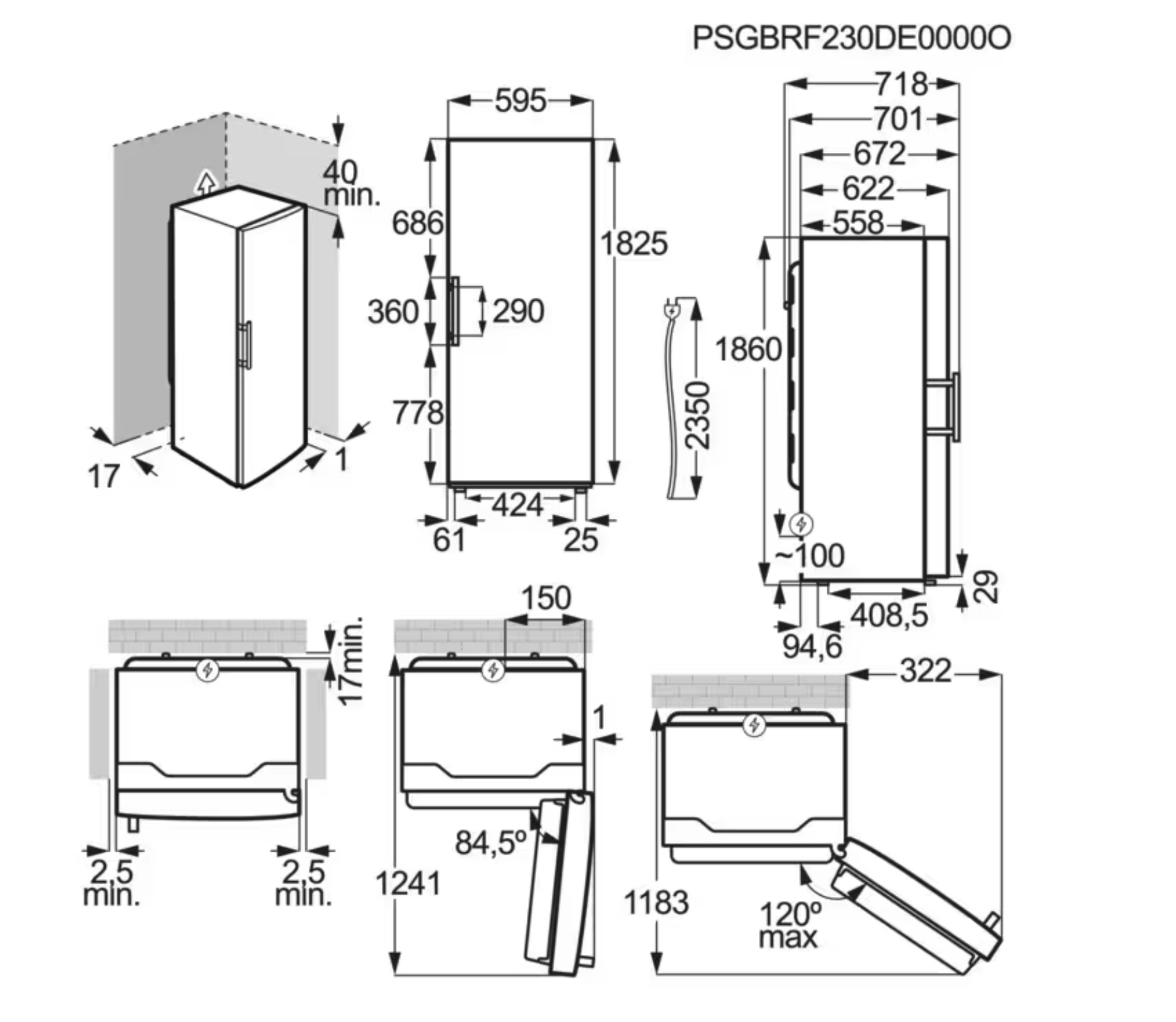 AEG OAG7M281EW 7000 vrijstaande vriezer - 186cm