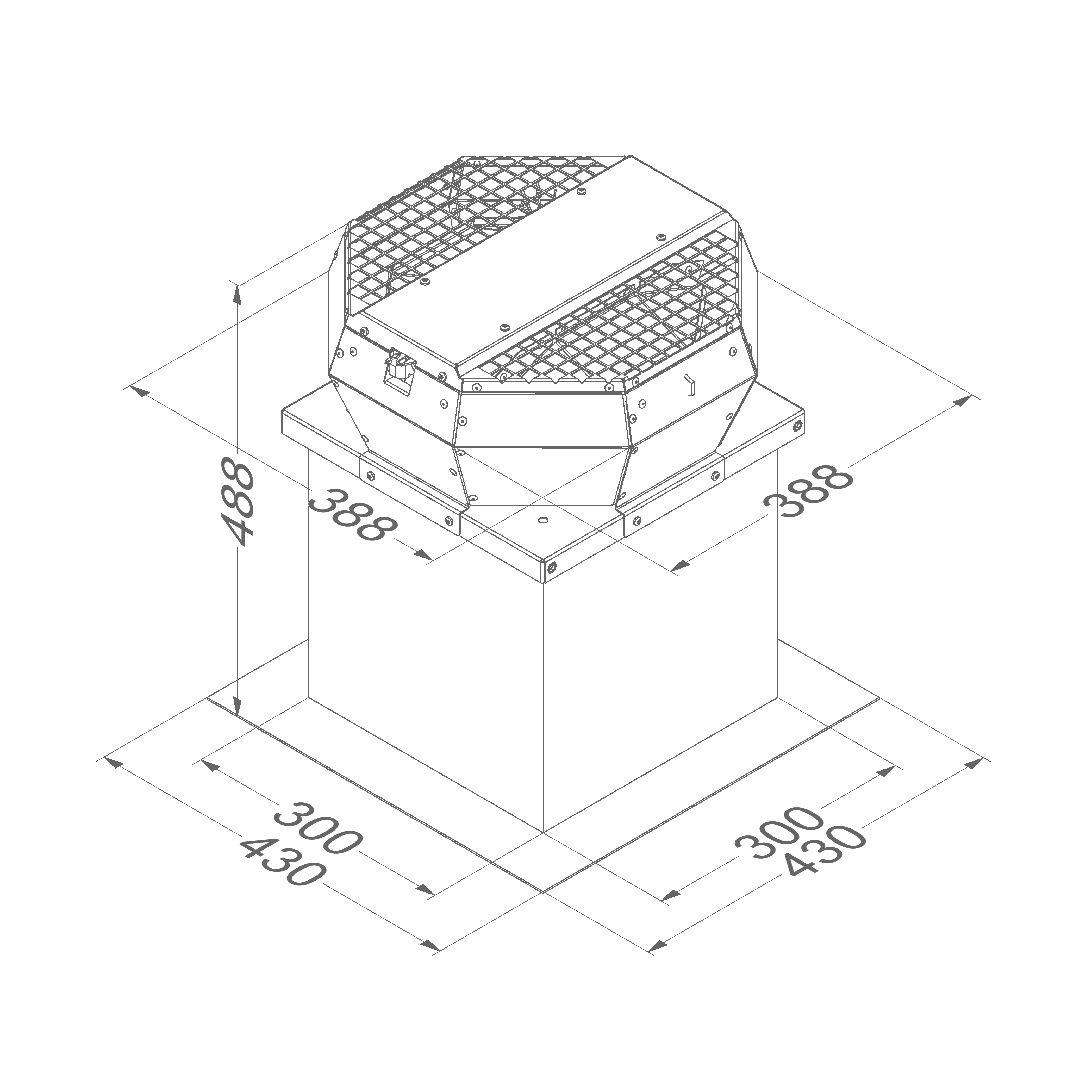 NOVY 745999 externe motor - montage op dak 