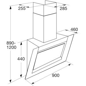 ATAG WS90292FM headfree dampkap - 90cm