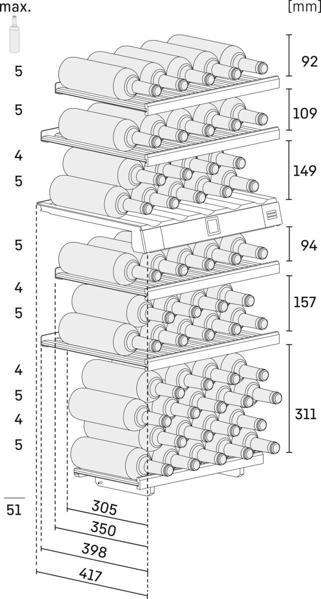LIEBHERR EWTGB238326 integreerbare wijnklimaatkast