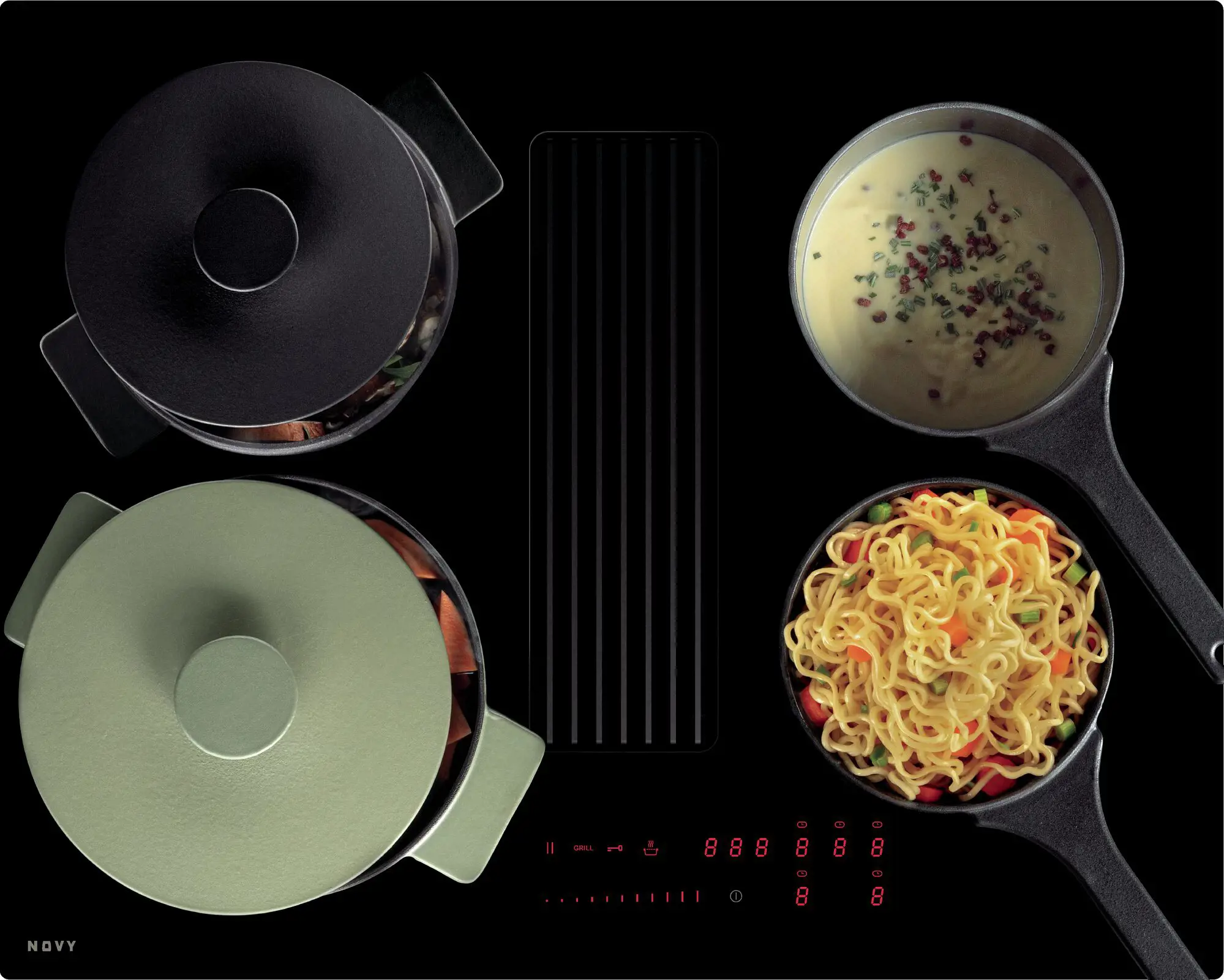 NOVY 1871 EASY kookplaat met afzuiging - 65cm