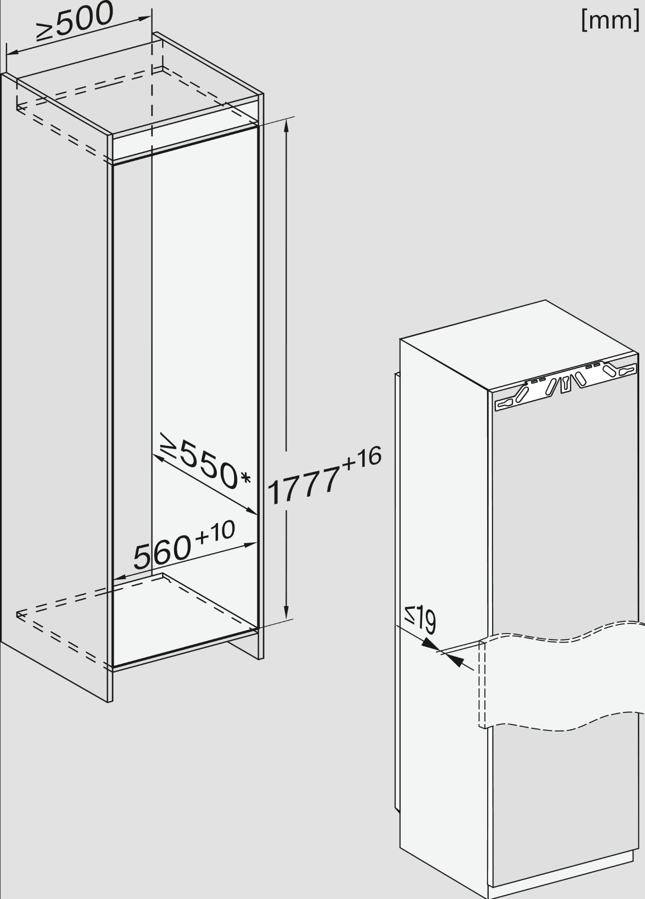 MIELE FNS7794DLI inbouw vriezer - 178cm
