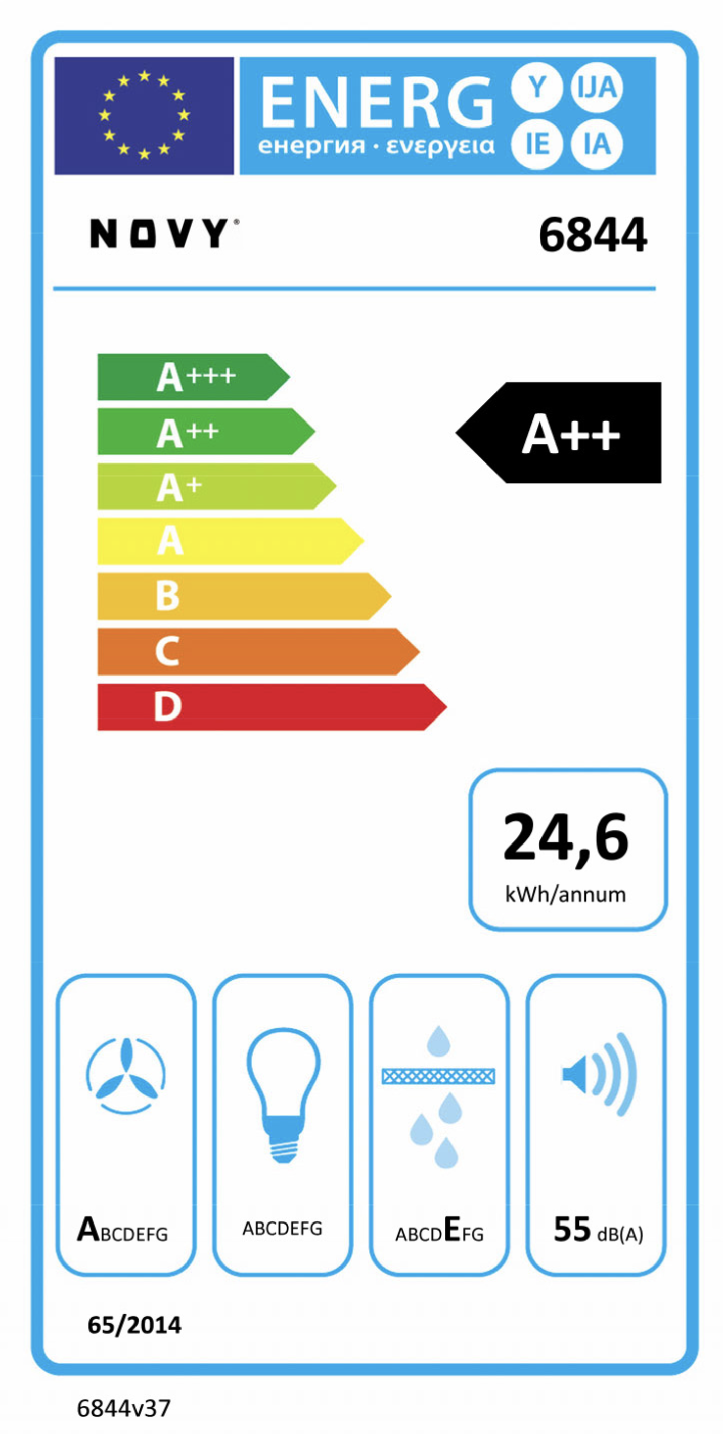 NOVY 6844 Pureline plafonddampkap - 120cm
