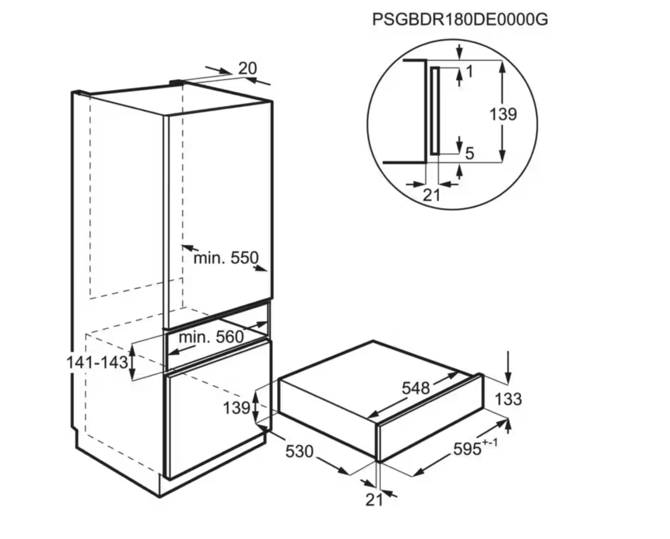 ELECTROLUX LBS4Z 900 opberglade - 14cm