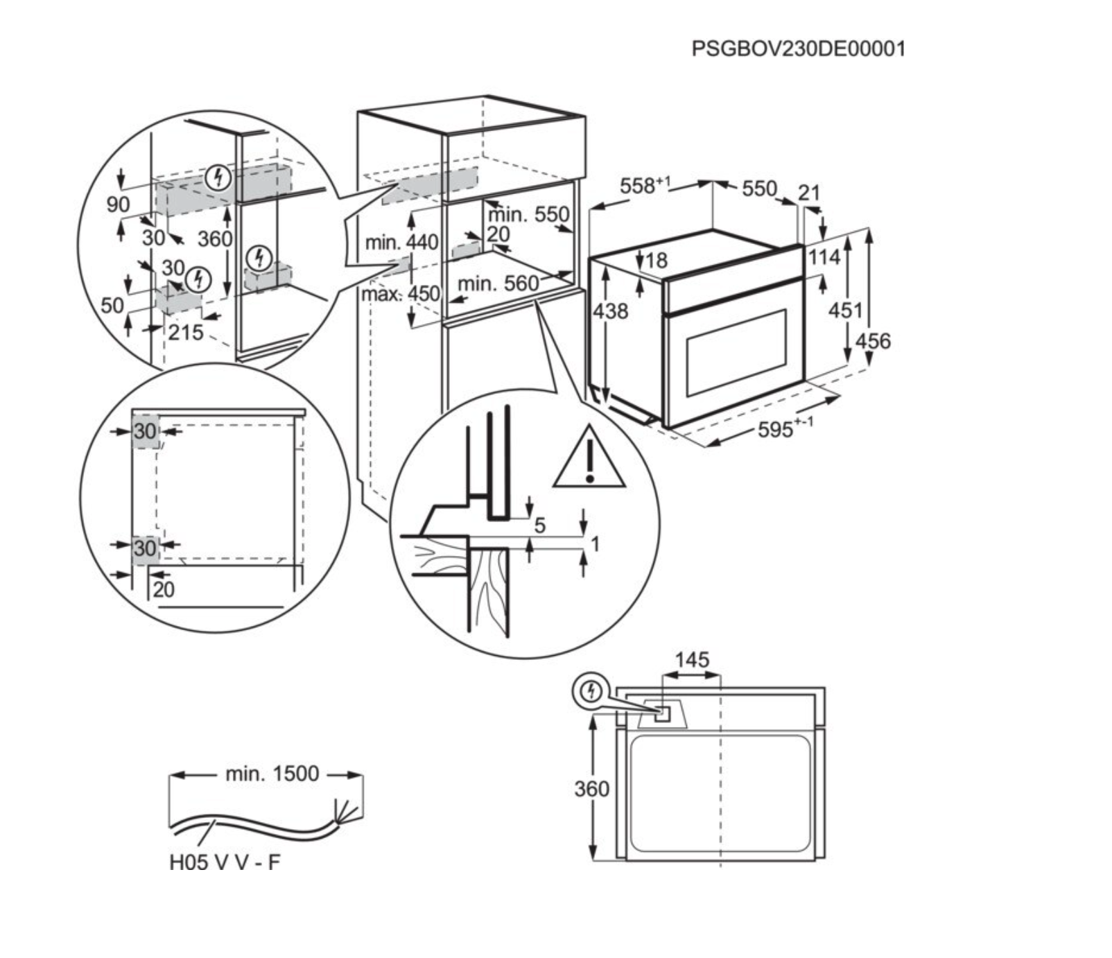 AEG TK8NK72FB 8000 multifunctionele oven met microgolfoven - 45cm