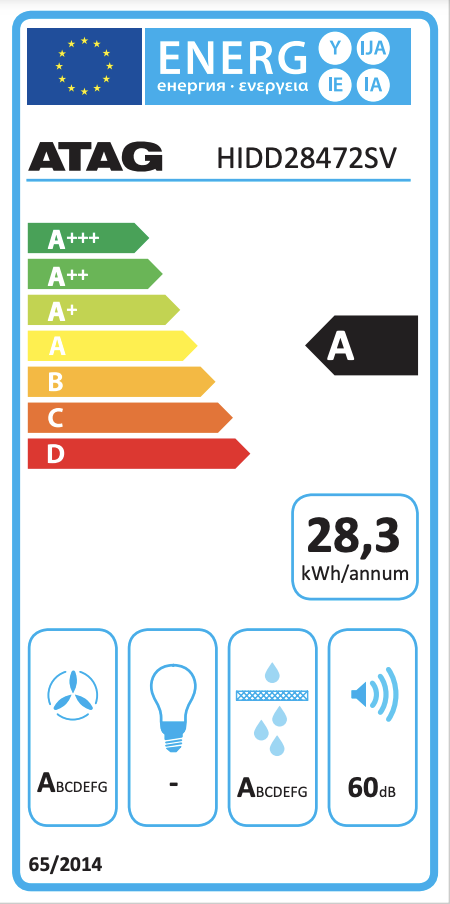 ATAG HIDD28472SV kookplaat met afzuiging - 83cm