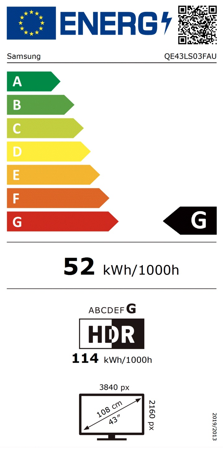 SAMSUNG F-QE43LS03FAUX televisie 4K UHD - 43''