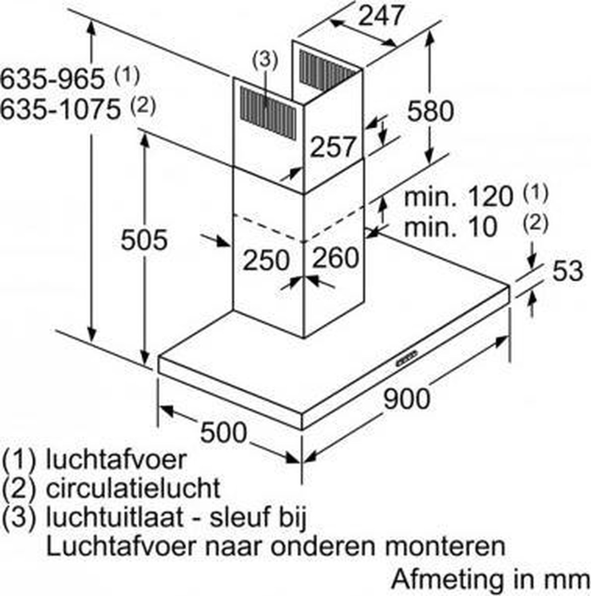 BOSCH DWB96FM50 SERIE 4 wandschouwdampkap - 90cm BOSCH DWB96FM50 SERIE 4 wandschouwdampkap - 90cm