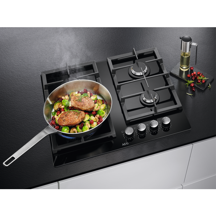 AEG HKB64420NB 6000 gaskookplaat - 60cm AEG HKB64420NB 6000 gaskookplaat - 60cm