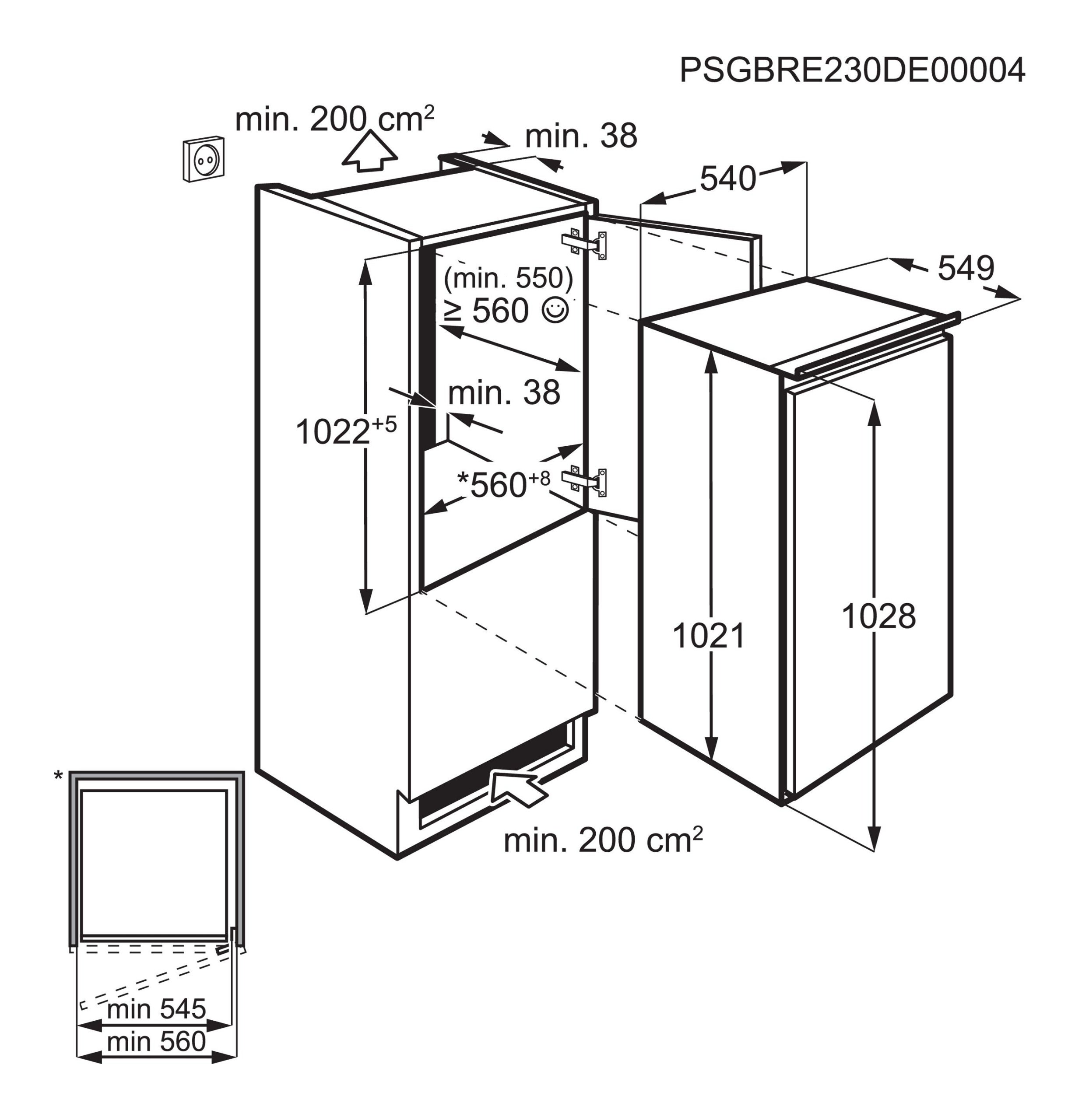 ELECTROLUX LRB3AE10S1 500 koelkast zonder vriesvak - 102cm