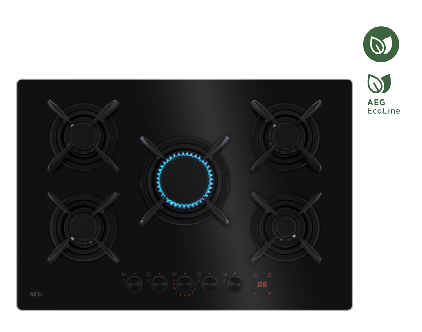 AEG HKB75453NB 8000 gaskookplaat - 75cm AEG HKB75453NB 8000 gaskookplaat - 75cm