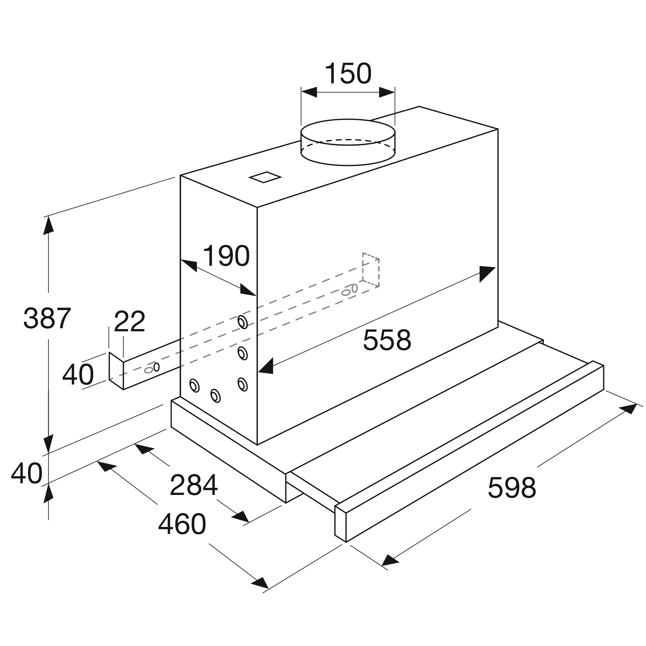 ATAG WV6092BM telescopische dampkap - 60cm