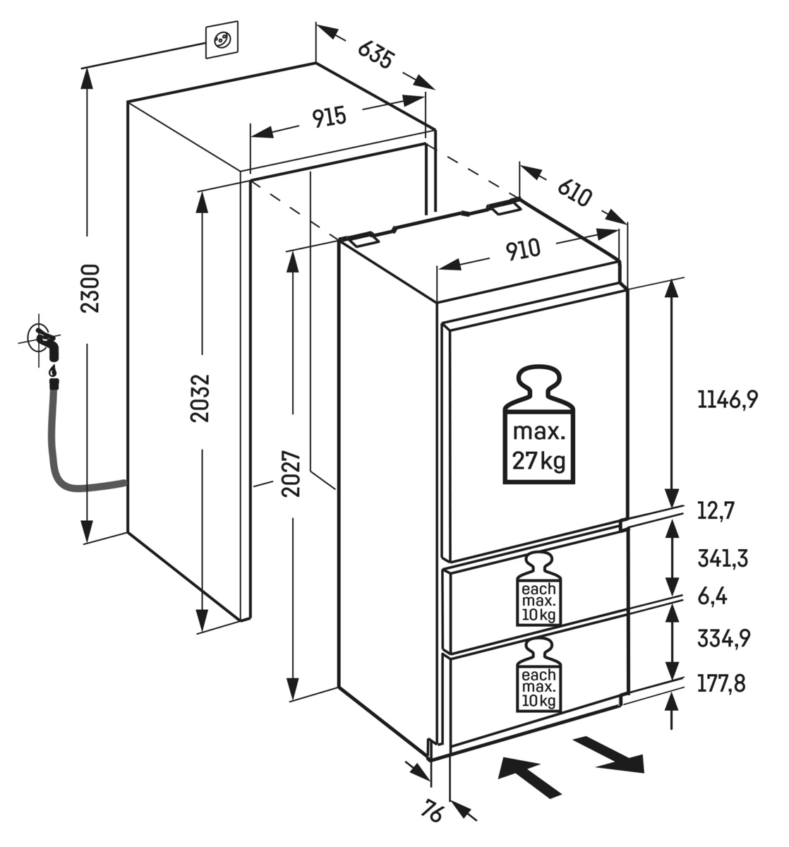 LIEBHERR ECBNE887120617 koel-/vriescombinatie - 203cm