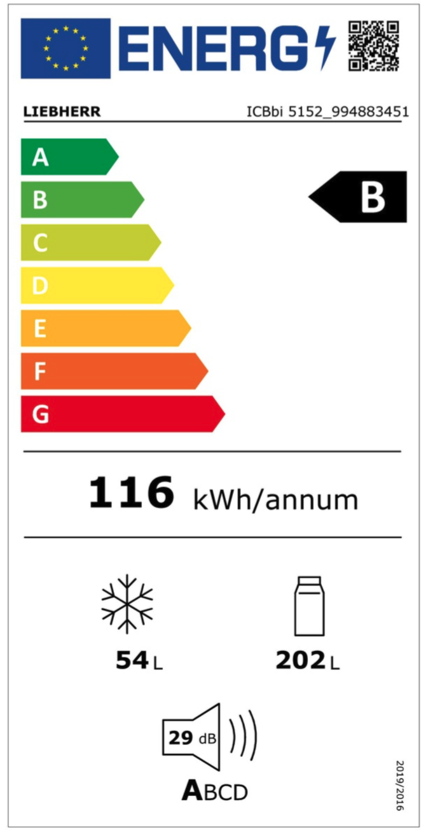 LIEBHERR ICBBI515222 koel-/vriescombinatie - 178cm