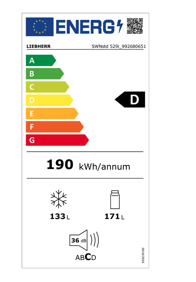 LIEBHERR SWNSTD529I20 vrijstaande wijnkoelkast