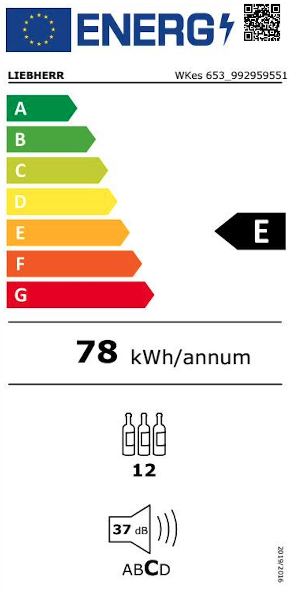 LIEBHERR WKES65322 vrijstaande wijnkoelkast