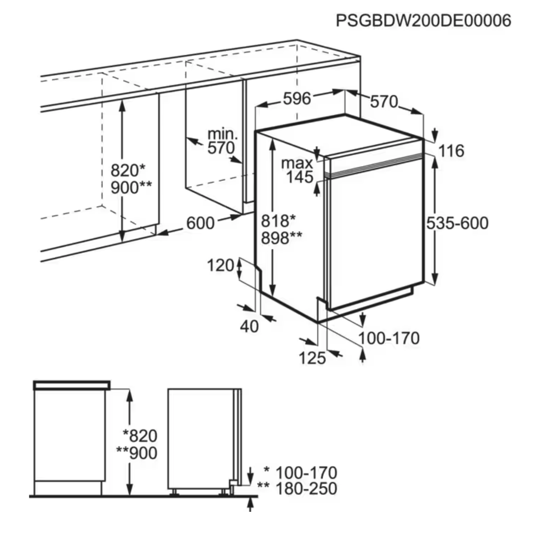 ELECTROLUX EES47300IX 300 vaatwasser met bedieningspaneel