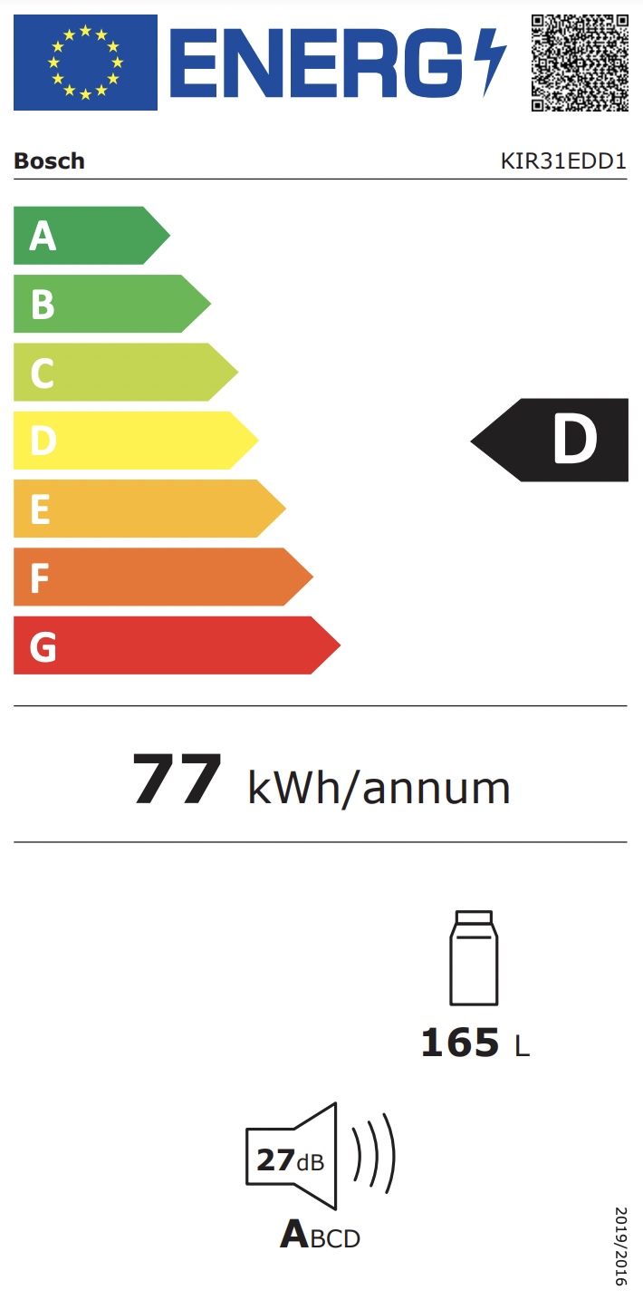 BOSCH KIR31EDD1 SERIE 6 koelkast zonder vriesvak  - 102cm