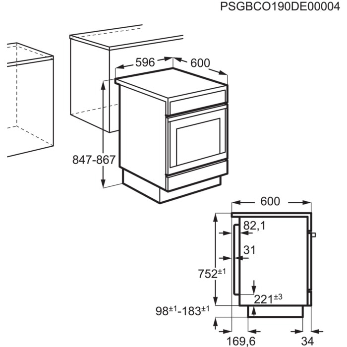 AEG CCB6441BBW fornuis met keramische kookplaat - 60cm AEG CCB6441BBW fornuis met keramische kookplaat - 60cm