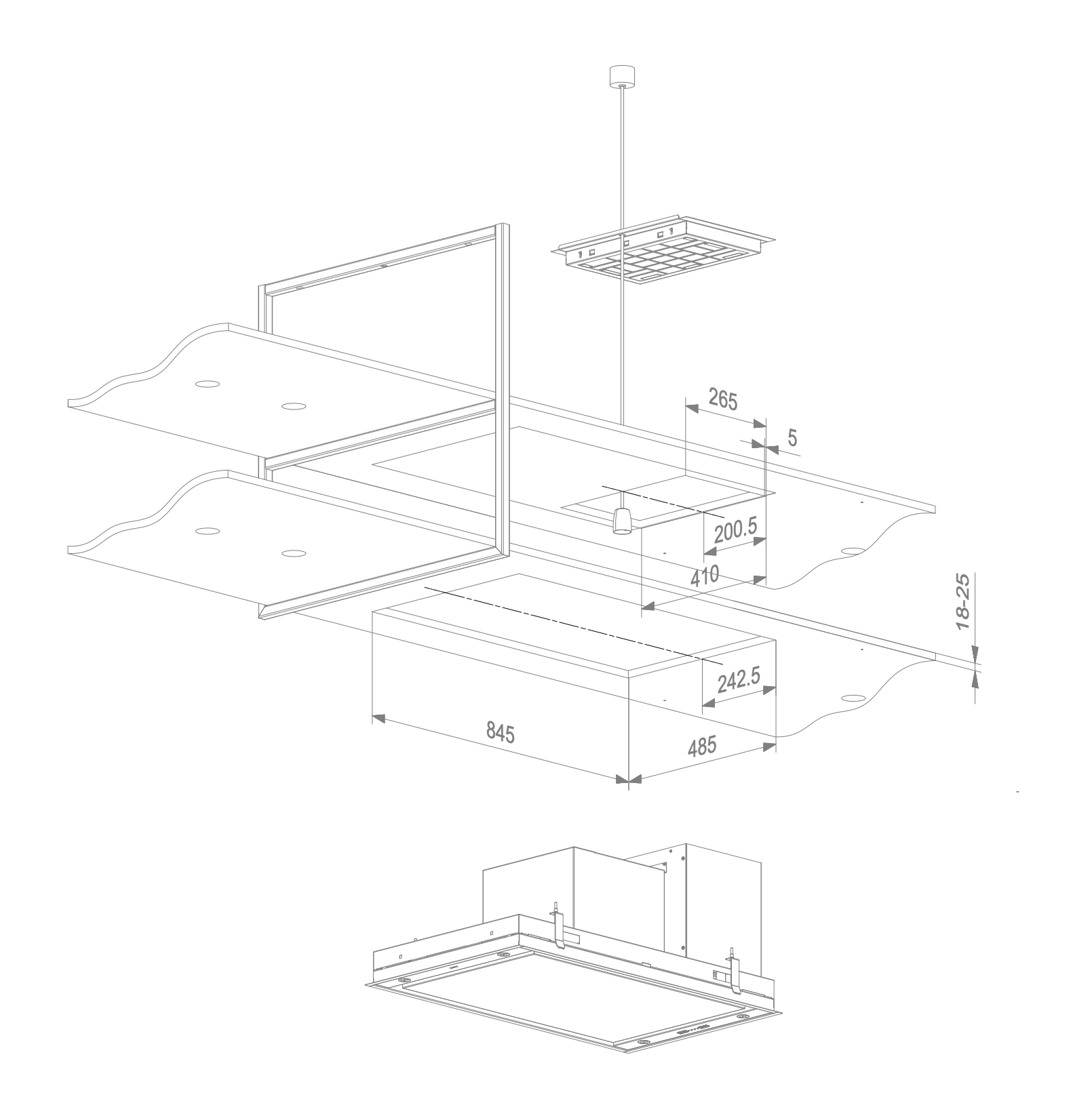 NOVY 15003 eilanddampkap - 90cm