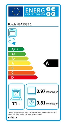 BOSCH HBA533BB1 SERIE 4 multifunctionele oven - 60cm BOSCH HBA533BB1 SERIE 4 multifunctionele oven - 60cm