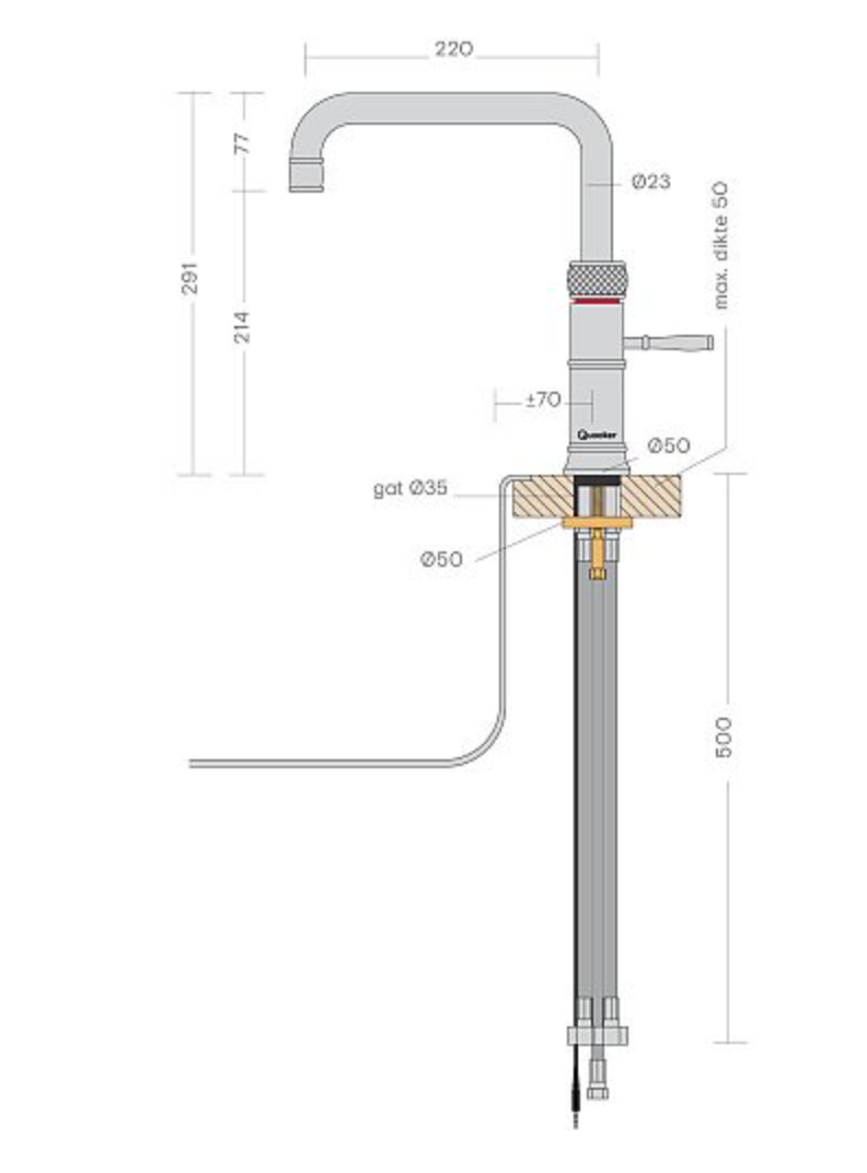 QUOOKER CFNSPTB 2 in1 kraan
