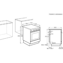 AEG CIB6646ABM fornuis met inductie kookplaat - 60cm AEG CIB6646ABM fornuis met inductie kookplaat - 60cm