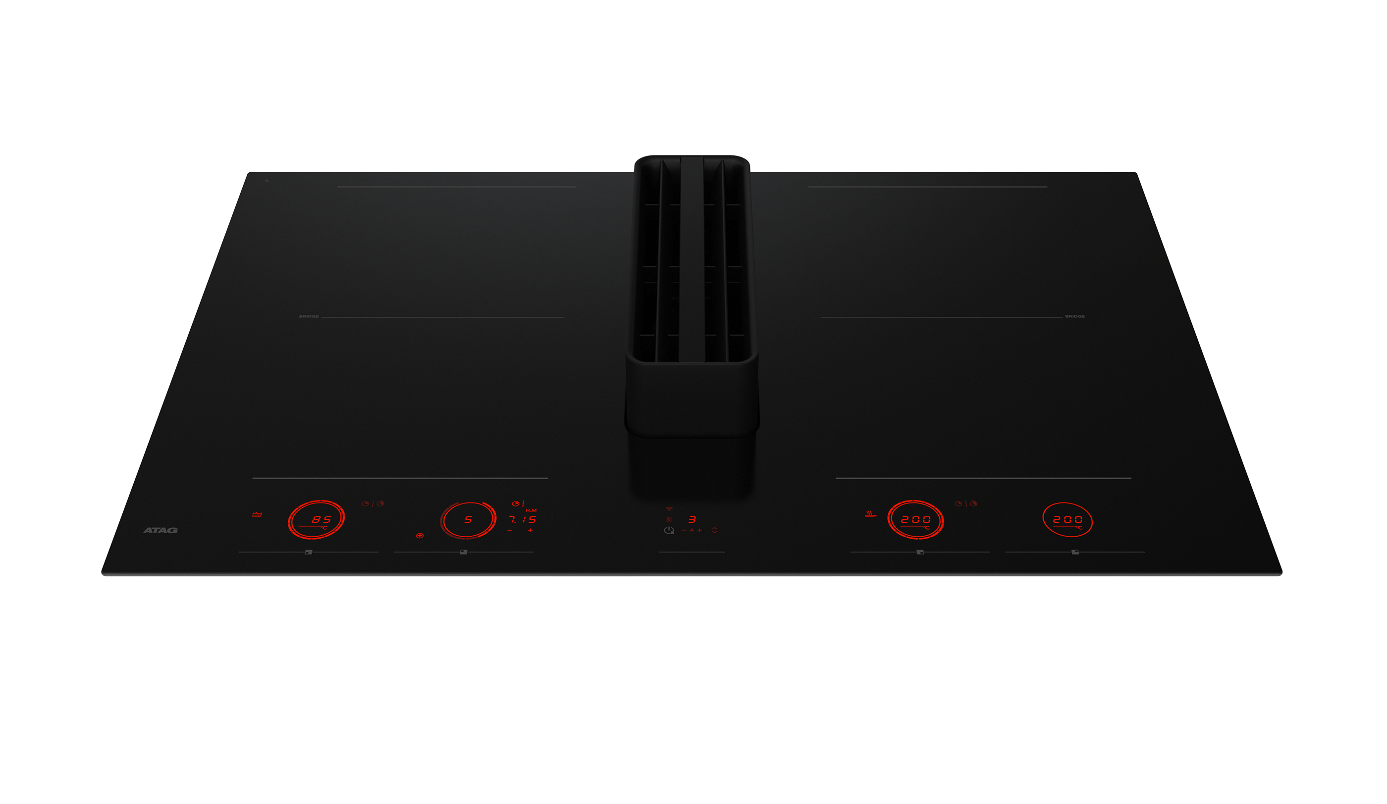 ATAG HIDD28471SV kookplaat met afzuiging - 83cm