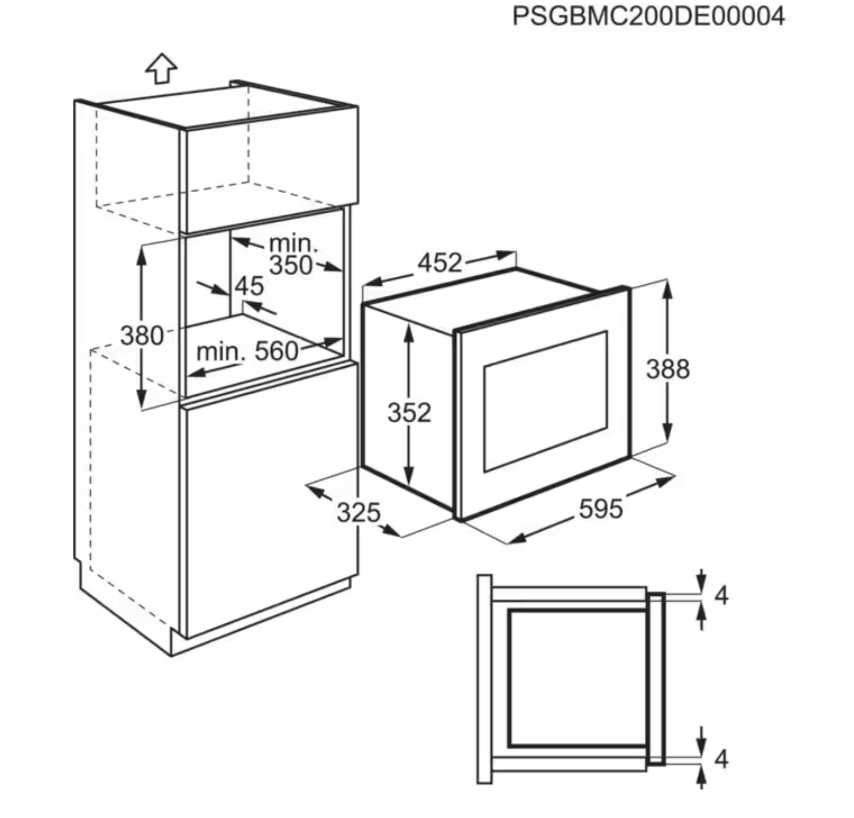 ELECTROLUX LMS2203EMK 300 microgolfoven - 38cm