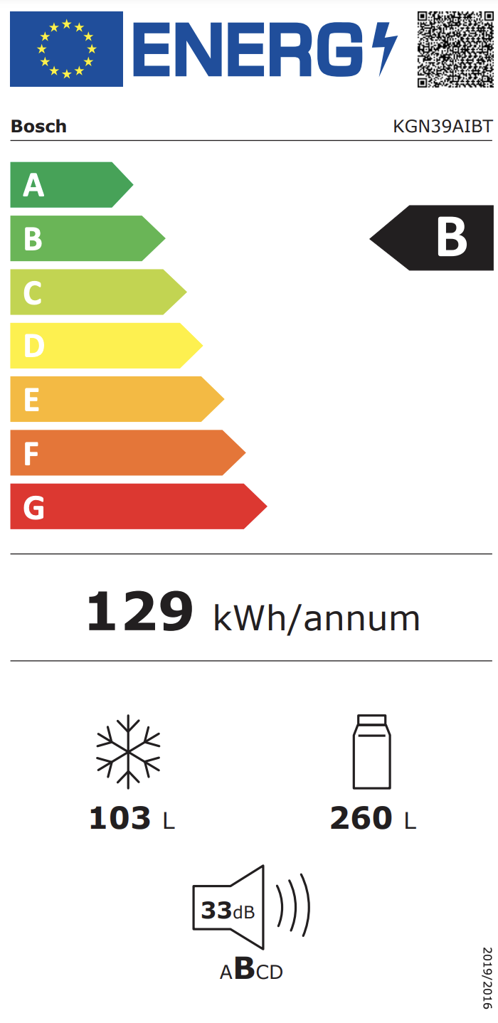 BOSCH KGN39AIBT SERIE 6 vrijstaande koel-/vriescombinatie - 203cm
