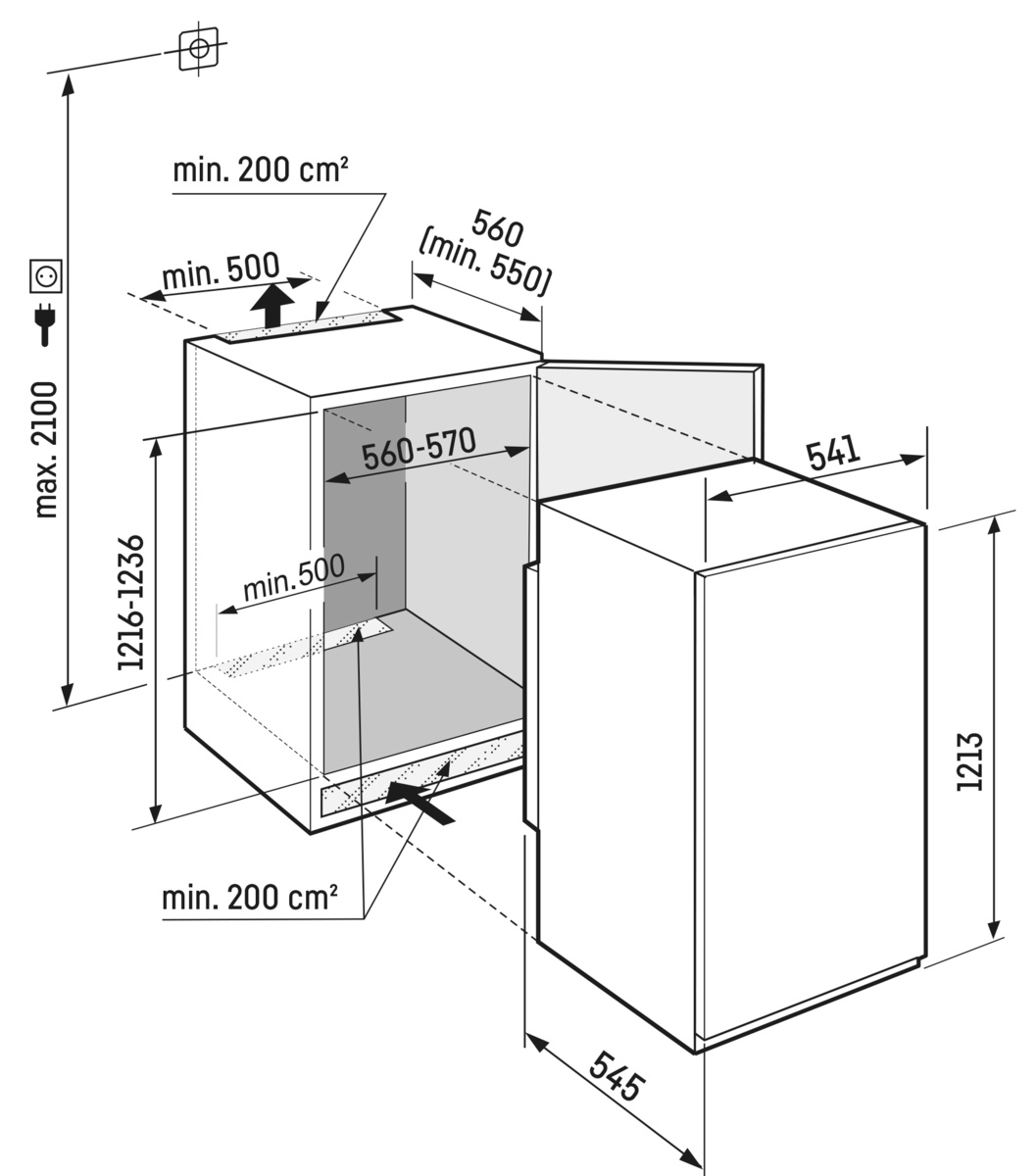 LIEBHERR IRBSD412022 koelkast zonder vriesvak - 122cm