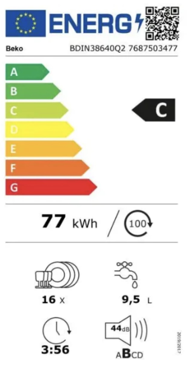 BEKO BDIN38640Q2 vaatwasser volledig integreerbaar BEKO BDIN38640Q2 vaatwasser volledig integreerbaar