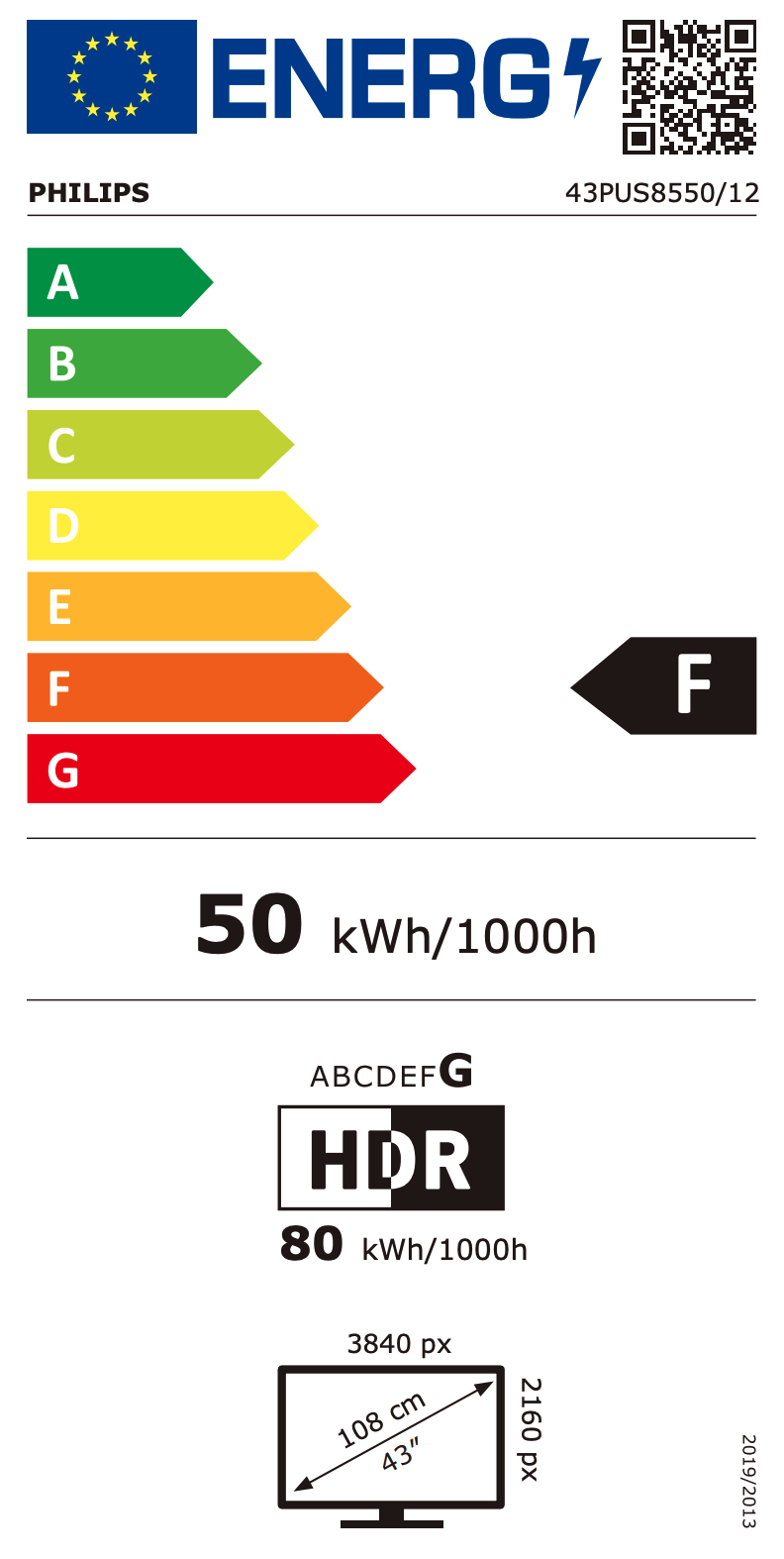 PHILIPS 43PUS8550/12 televisie 4K UHD - 43''