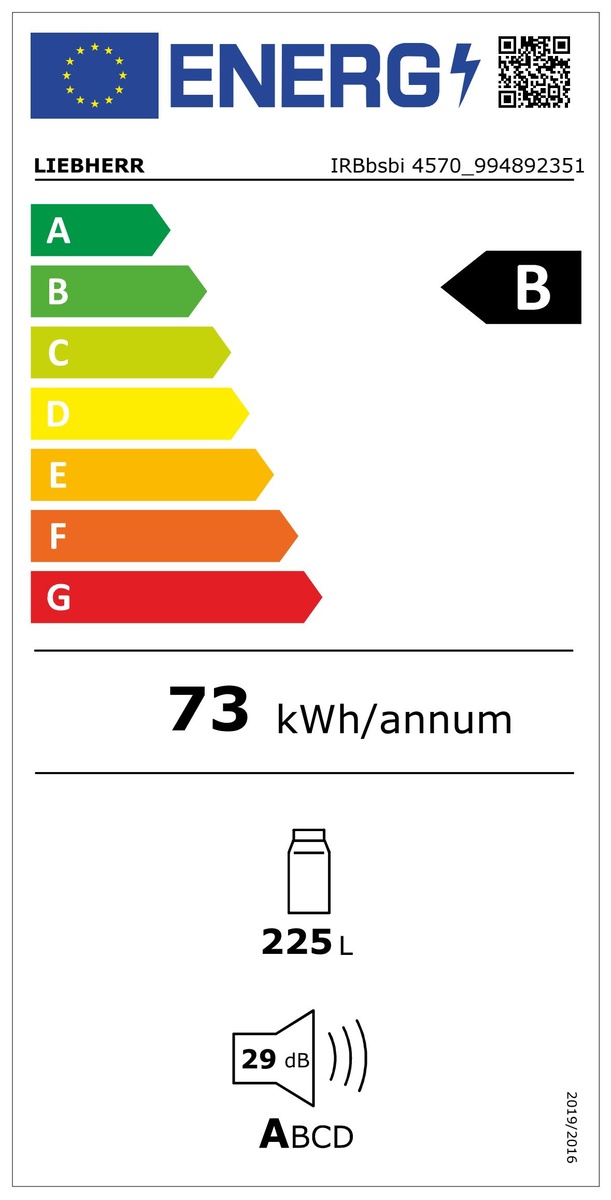LIEBHERR IRBBSBI457022 koelkast zonder vriesvak - 140cm