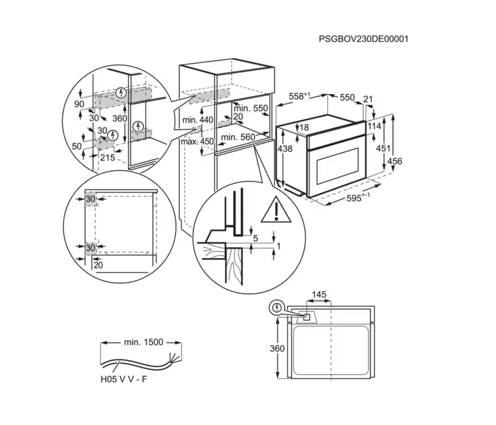 AEG TP9SK821T 9000 multifunctionele oven met stoom - 45cm