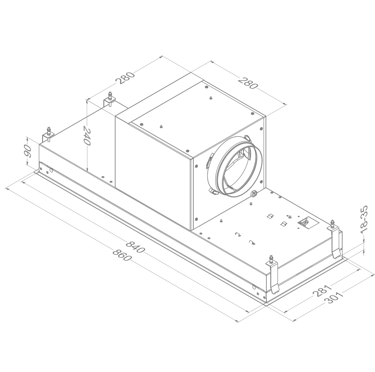 NOVY 821 Mini Pureline inbouwgroep - 86cm