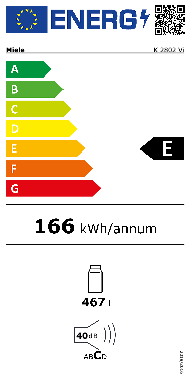 MIELE K2802VI MASTERCOOL koelkast zonder vriesvak - 213cm