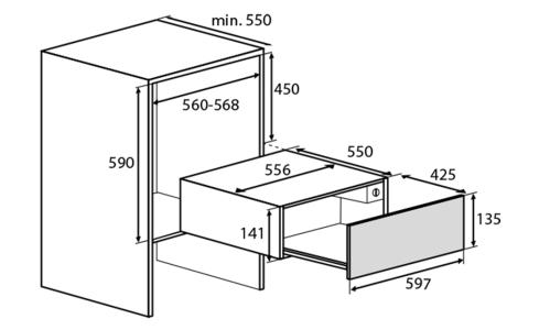 ATAG VD1674M vacumeerlade - 14cm